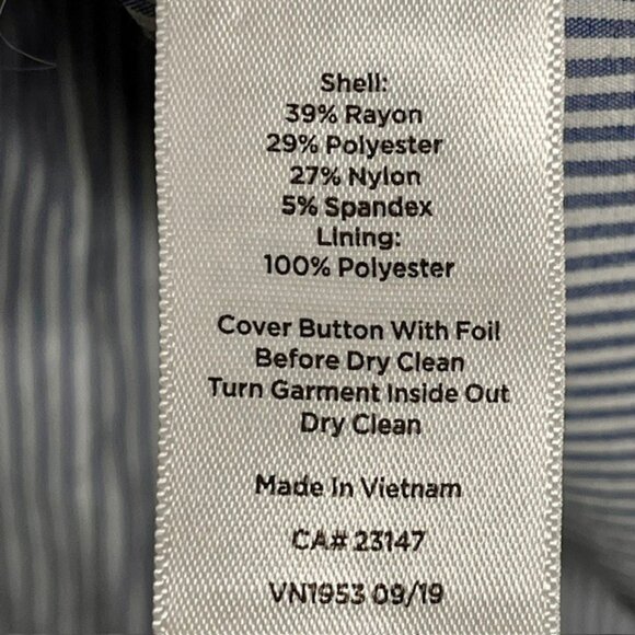 Talbots Aberdeen Twill Pique Knit Blazer - Denim Blue - 14 - Picture 10 of 12